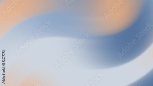 Abstract Swirls of Blue and Peach: A Serene Digital Painting