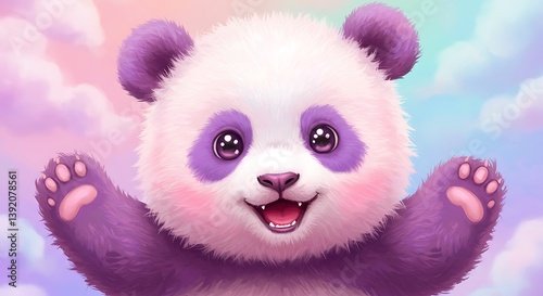 Pastel Panda Dream: Digital Delight AI Generated