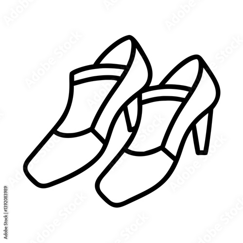 Elegant women's high heel shoes vector illustration for fashion and style related designs and projects