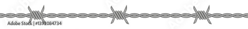 Seamless border with 3D barbed wire.