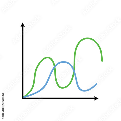 Gaussian bell graph curve. Business and marketing concept.