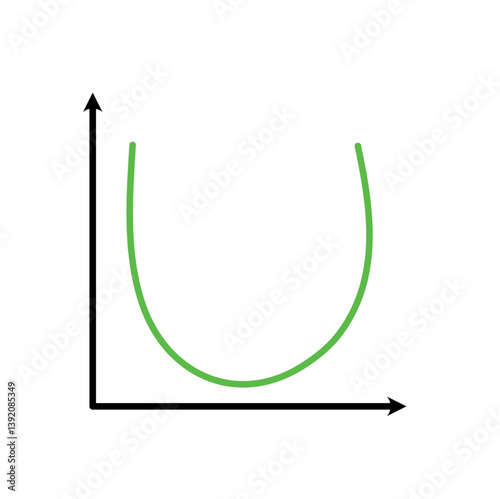 Gaussian bell graph curve. Business and marketing concept.