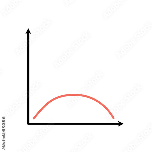 Gaussian bell graph curve. Business and marketing concept.