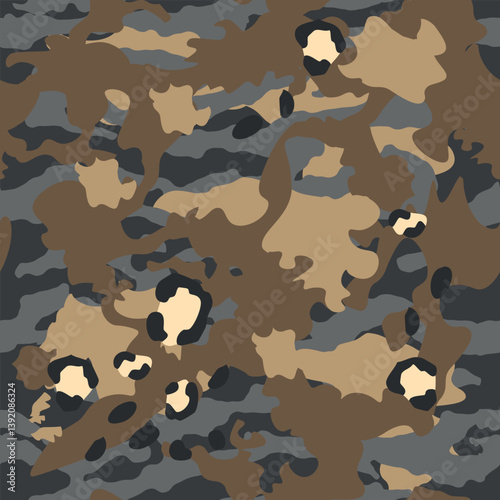 Vector seamless camo tiger stripe army fatigue pattern design