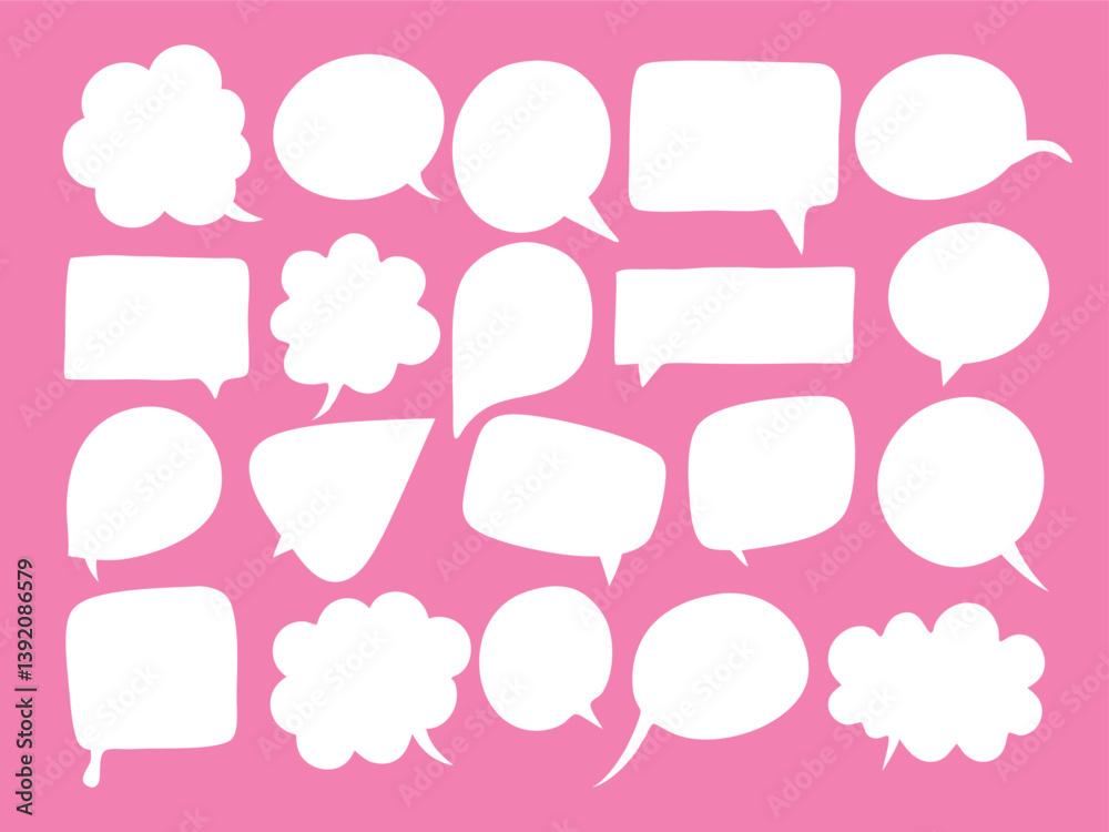 Collection of various speech bubbles and thought Bubbles for communication and design Collection of various speech bubbles and thought Bubbles for communication and design