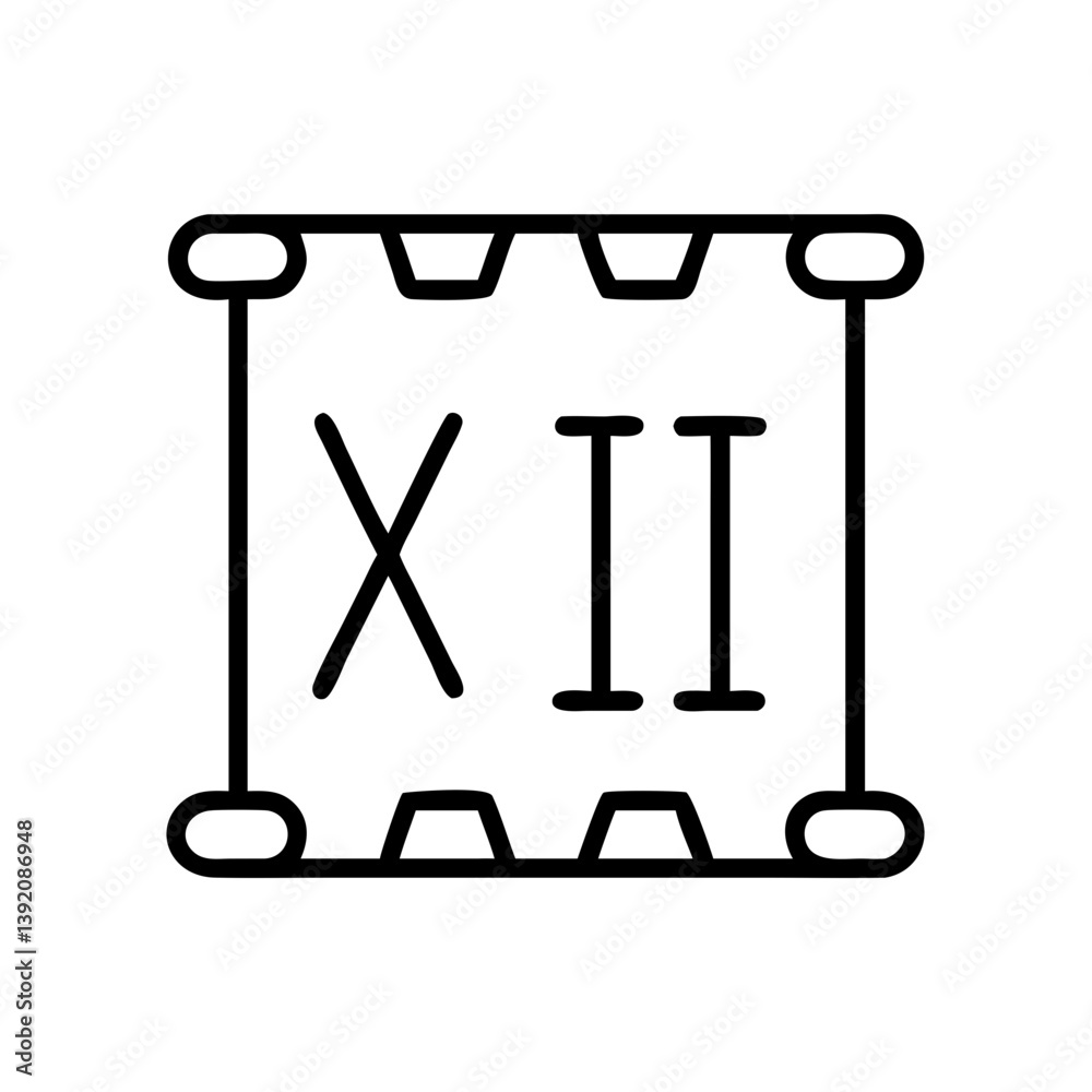 Download the roman numeral twelve xii vector outline icon for free use in your design projects today Download the roman numeral twelve xii vector outline icon for free use in your design projects today
