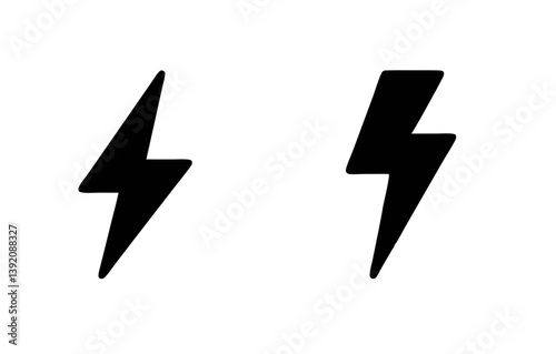 Lightning icon, Lightning sign vector.