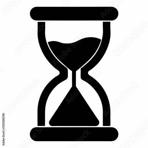 Deadline black silhouette icon on white background