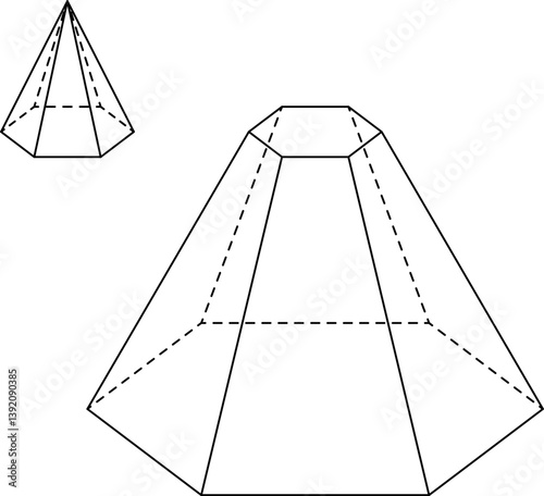 Hexagon pyramid design with truncated tip