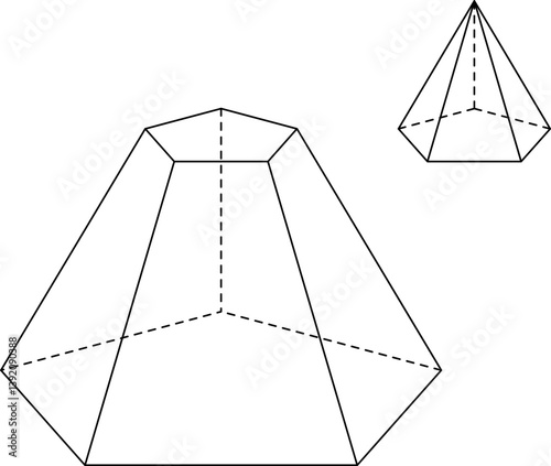 pentagonal pyramid design with truncated tip