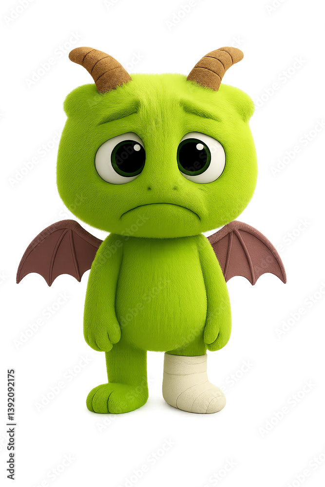 Fototapeta premium Monster mit Gipsbein