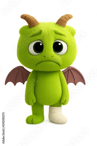 Monster mit Gipsbein
