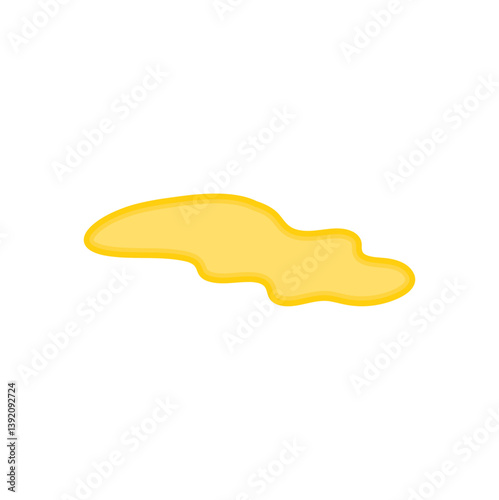 puddle of honey, urine or gasoline liquid. Vector illustration.