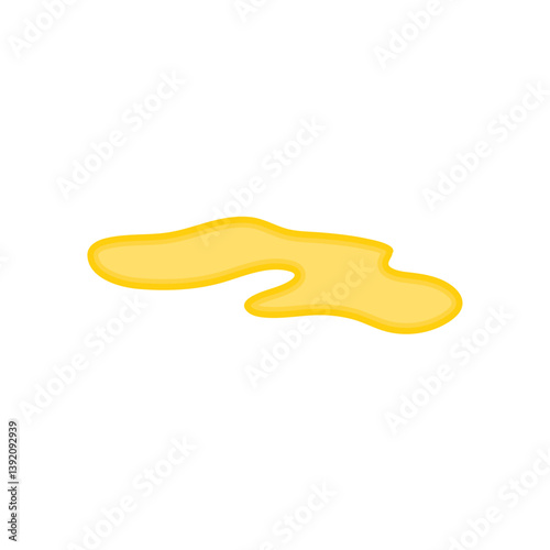 puddle of honey, urine or gasoline liquid. Vector illustration.