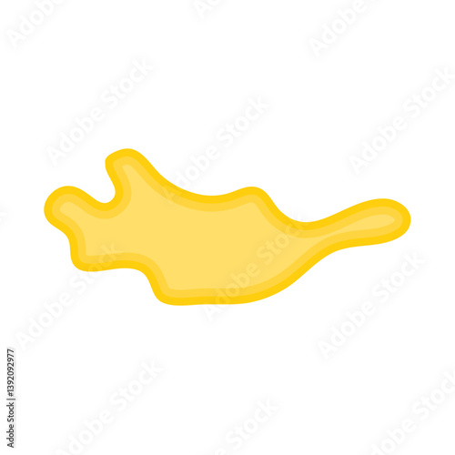 puddle of honey, urine or gasoline liquid. Vector illustration.