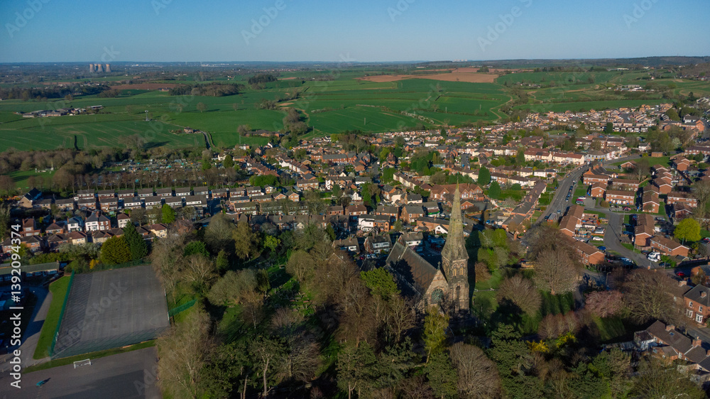 Fototapeta premium A view from above of British downtown