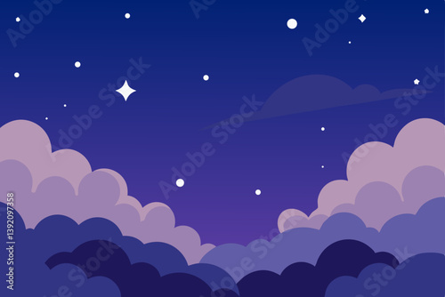 night sky with moon