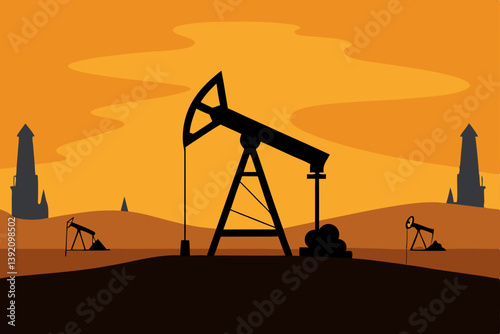oil pump in desert