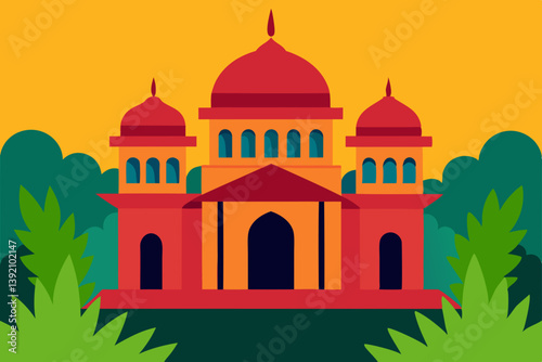 taj mahal vector illustration