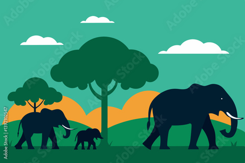 elephants in the forest