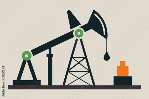 oil pump vector illustration