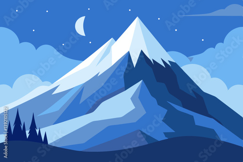 vector illustration of mountain landscape