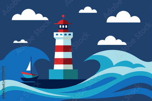 lighthouse on the sea