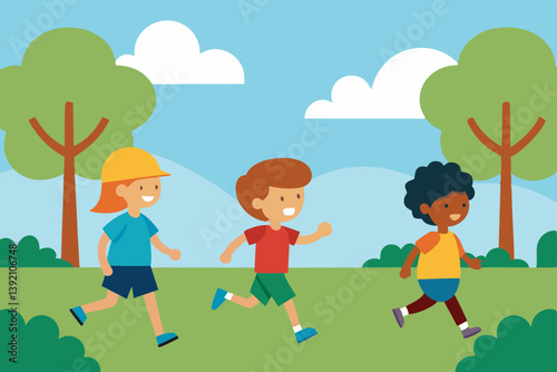 children playing in the park
