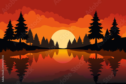 sunrise in the mountains