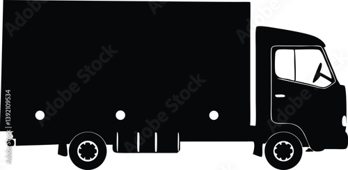 Cargo Delivery Truck isolated on white background. 3D render 