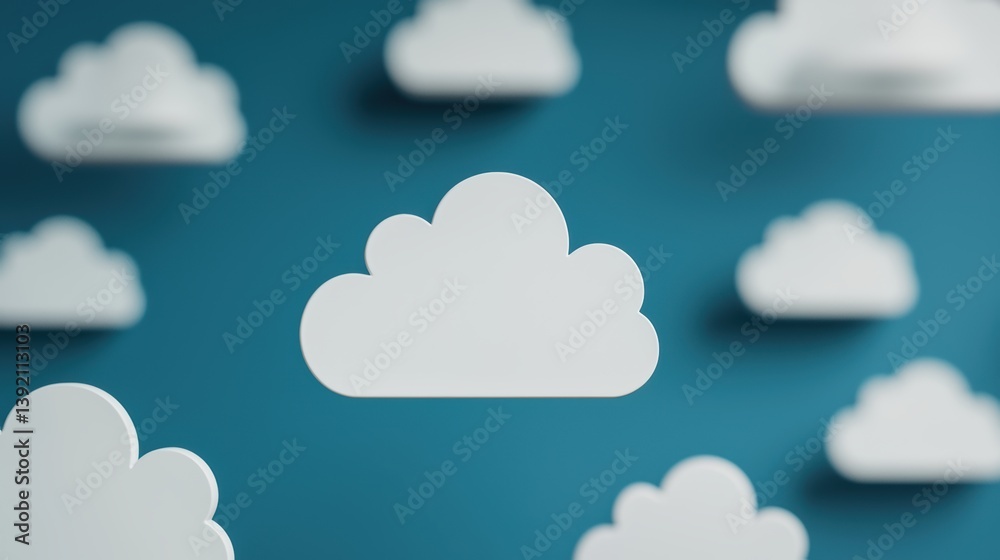 Abstract cloud computing concept image. Abstract cloud computing concept image.