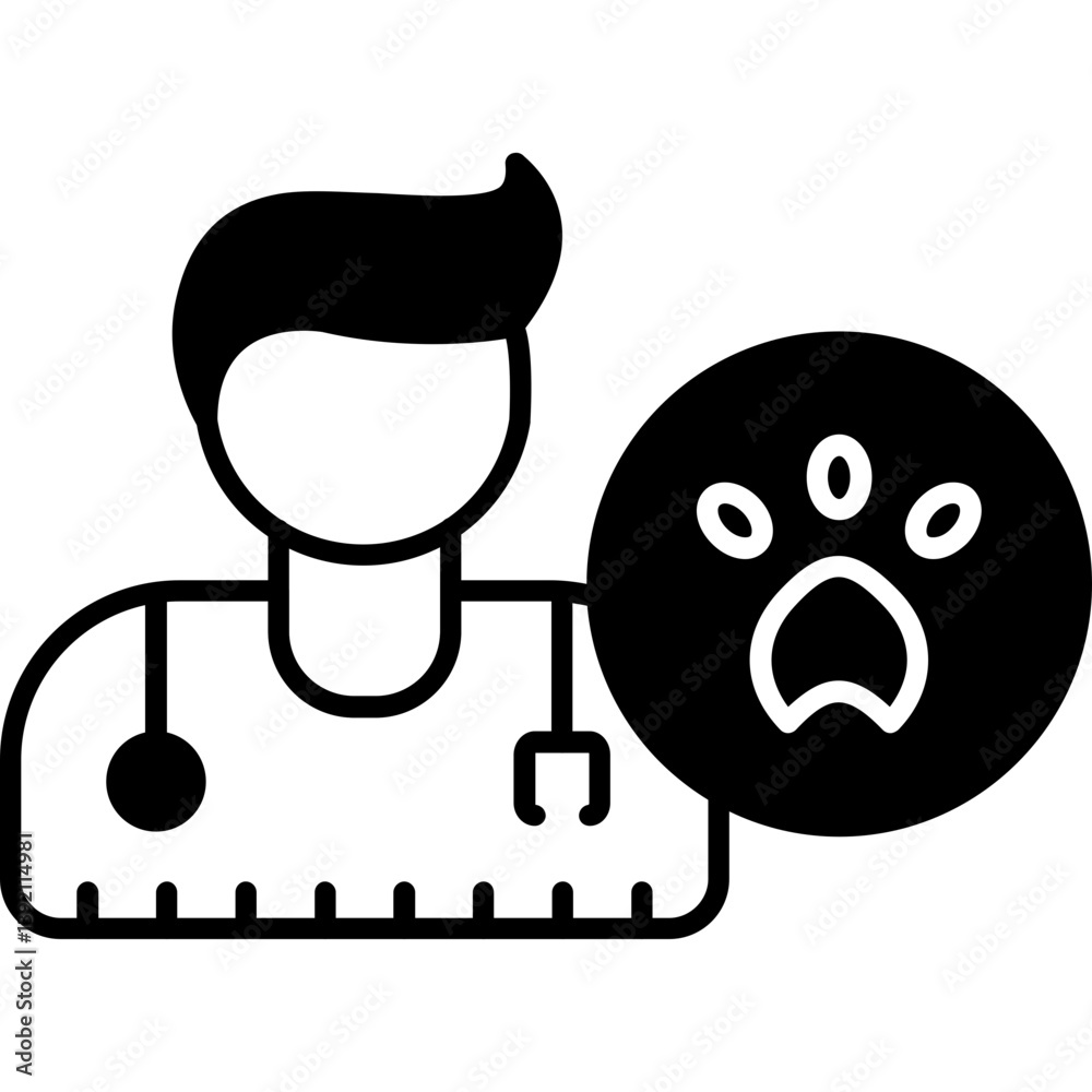 Naklejka premium Veterinarian Icon