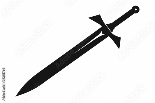 sword silhouette vector