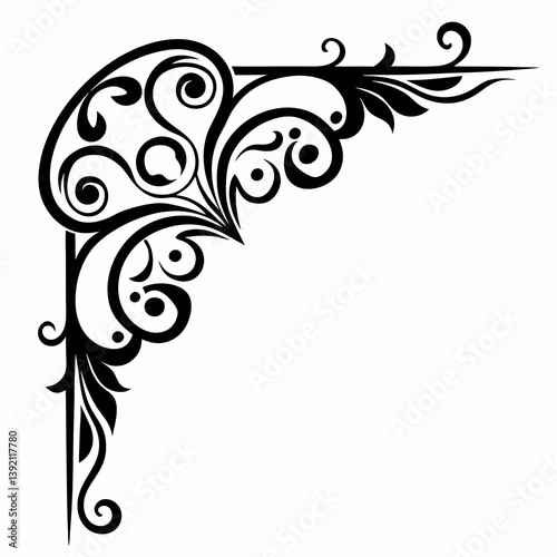 An intricate Victorian-style corner divider