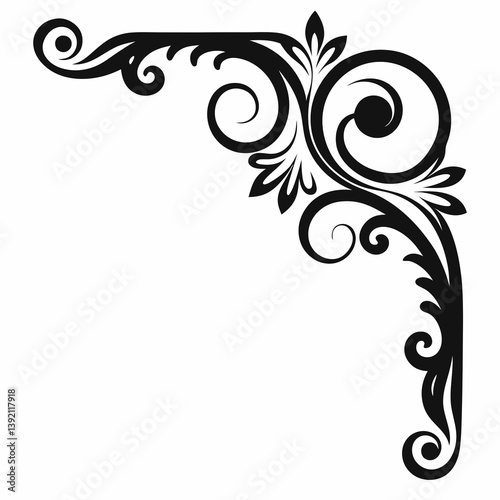 An intricate Victorian-style corner divider