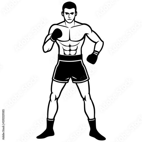 illustration of a boxer in action