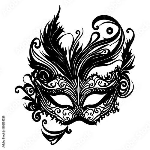 Elegant Masquerade Mask Intricate Design for Festive Occasions Celebrations
