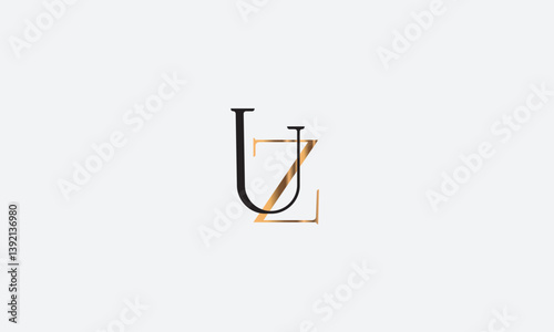 UZ, ZU, U, Z Abstract Letters Logo Monogram	