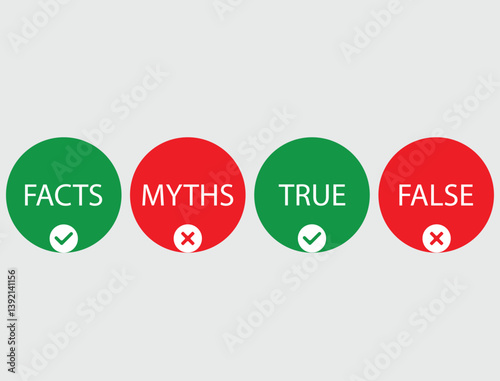 Facts vs Myths Banner Design Facts Myths Badges