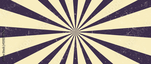 Vintage circus-style background featuring violet sunburst rays on a worn beige surface. A bold and textured design ideal for retro posters, flyers, or themed visual projects with a nostalgic flair