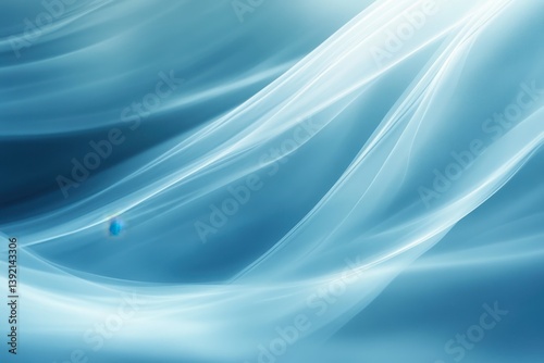 Abstract Flowing Blue and White