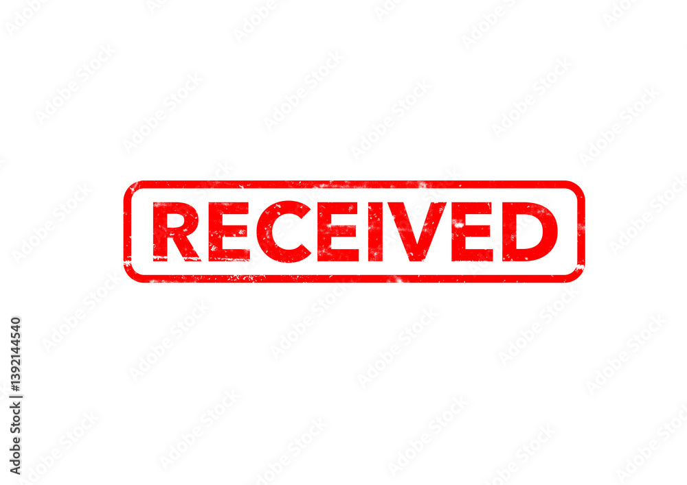 rubber stamp - received rubber stamp - received