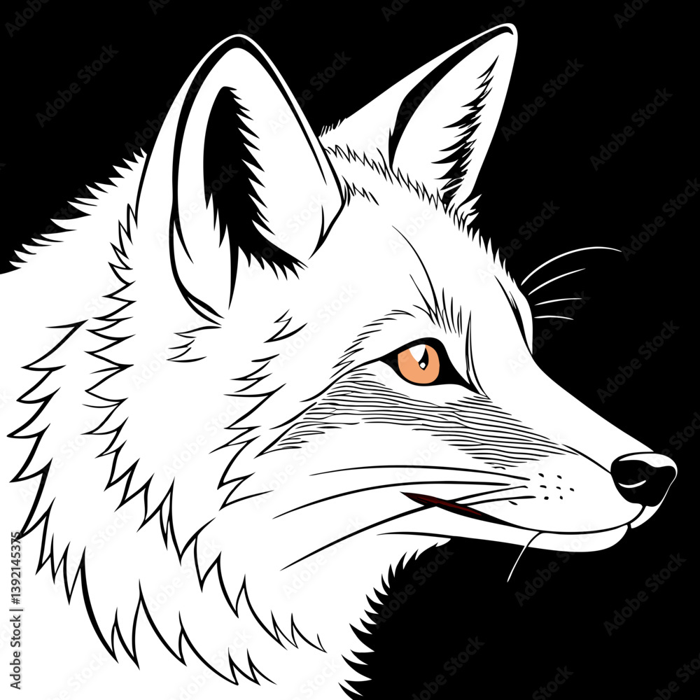 Obraz premium fox vector illustration
