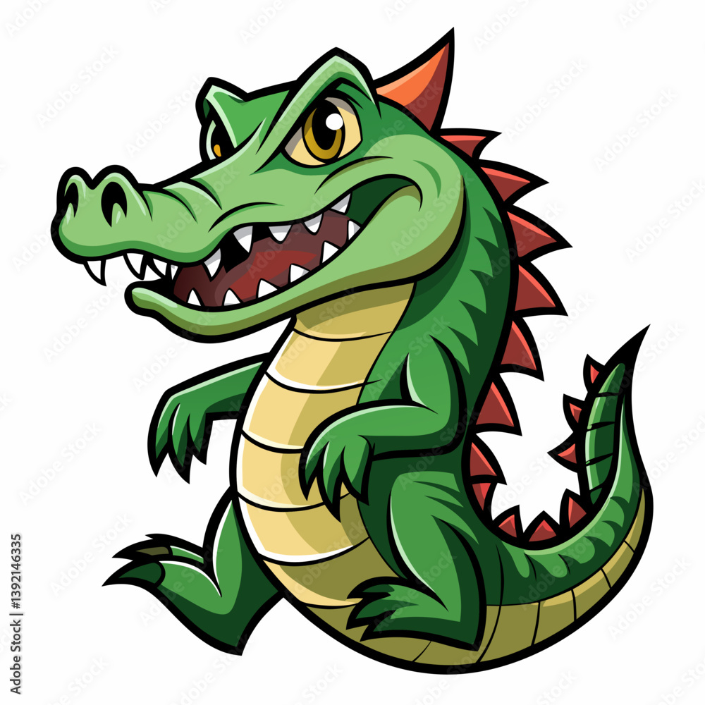 Obraz premium green dragon cartoon