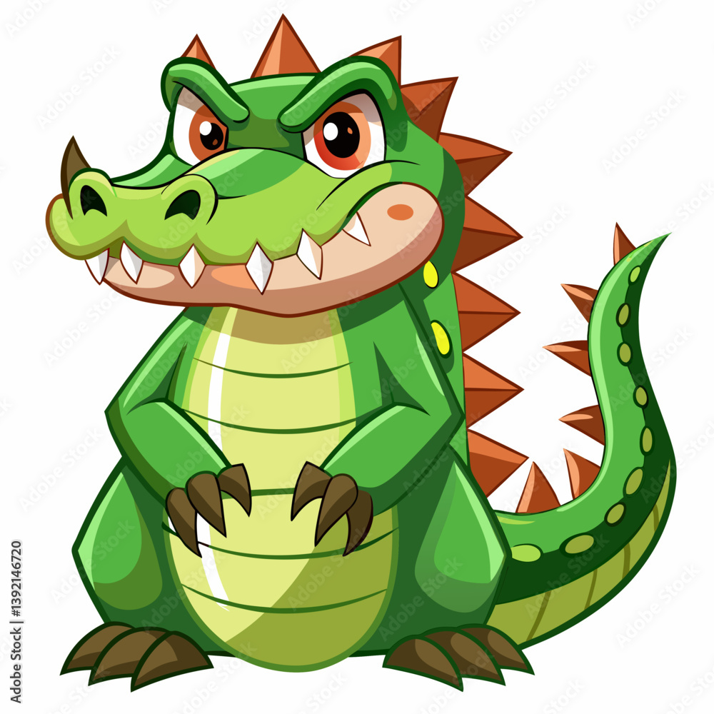 Fototapeta premium green dragon cartoon