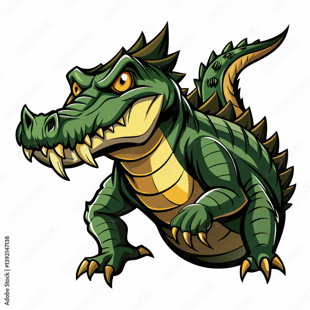 Obraz premium green dragon cartoon