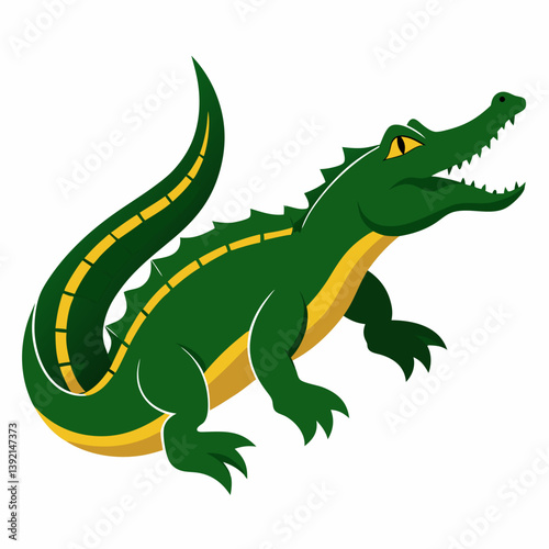 crocodile cartoon isolated