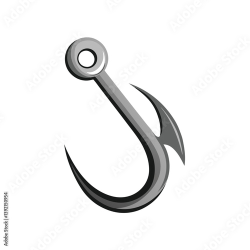 Fishing rod vector art illustration