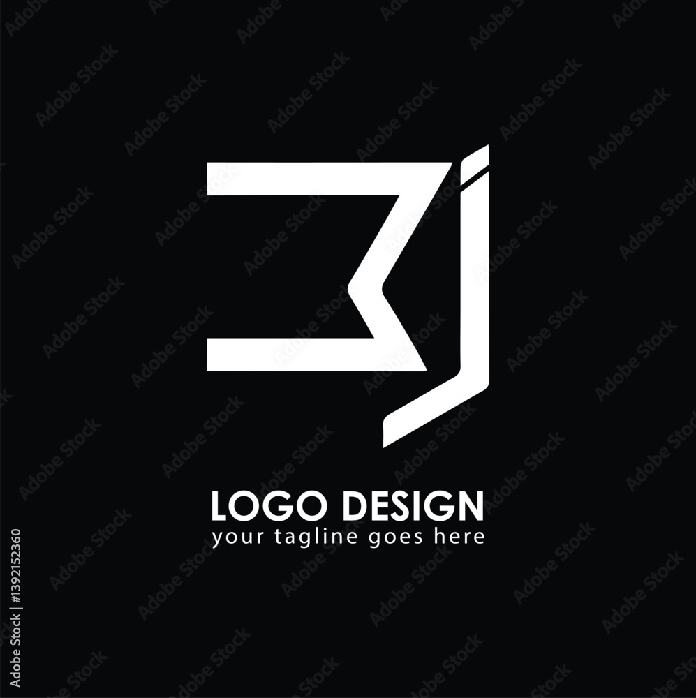 Obraz premium BJ BJ Logo Design, Creative Minimal Letter BJ BJ Monogram