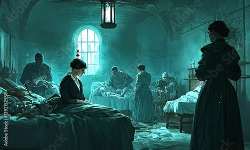 Medieval Hospital Scene